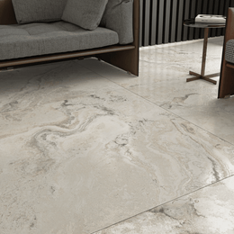 Elegant marble effect cream porcelain wall and floor tiles