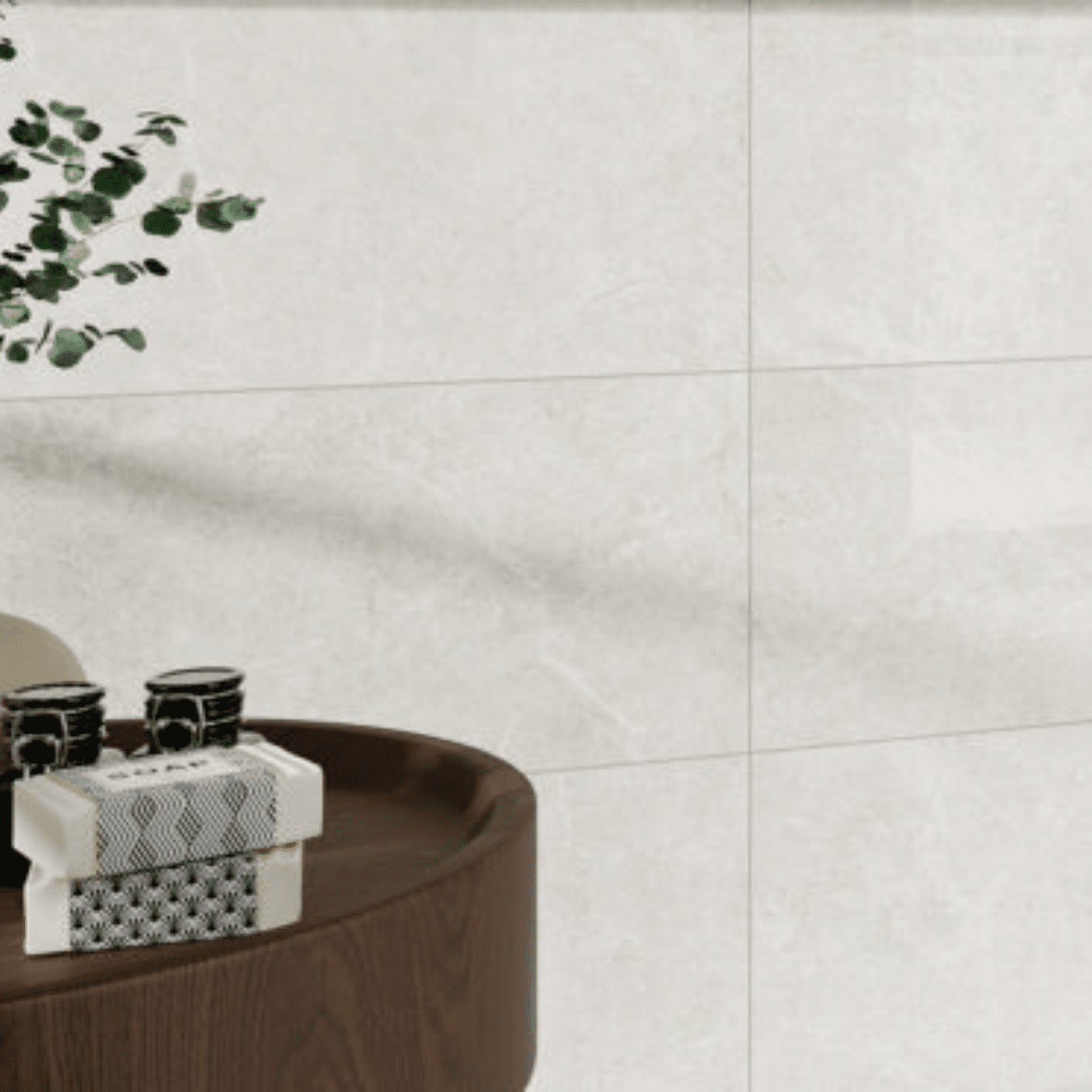 Elegant Capitol White gloss stone effect porcelain tiles
