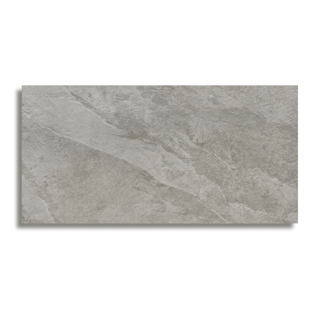 Modern grey stone effect porcelain tiles for interiors