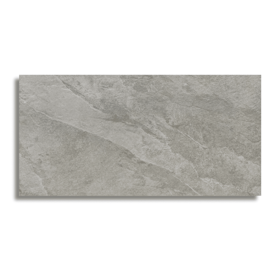 Modern grey stone effect porcelain tiles for interiors