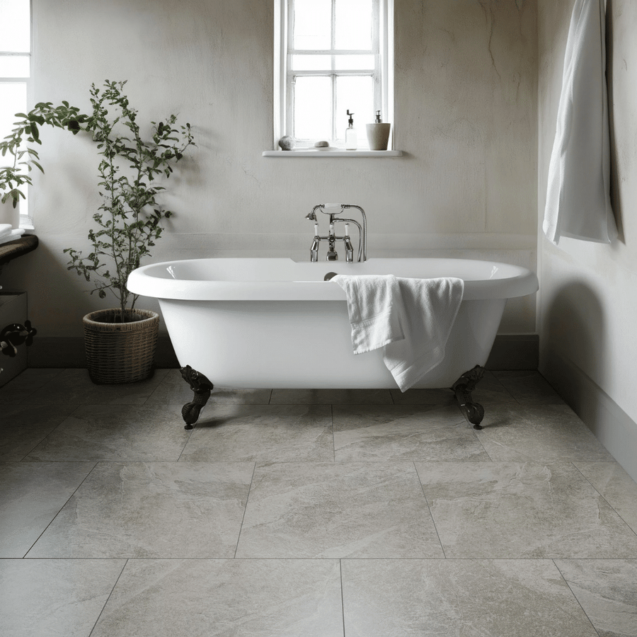 Stone effect matt grey porcelain tiles wall floor use