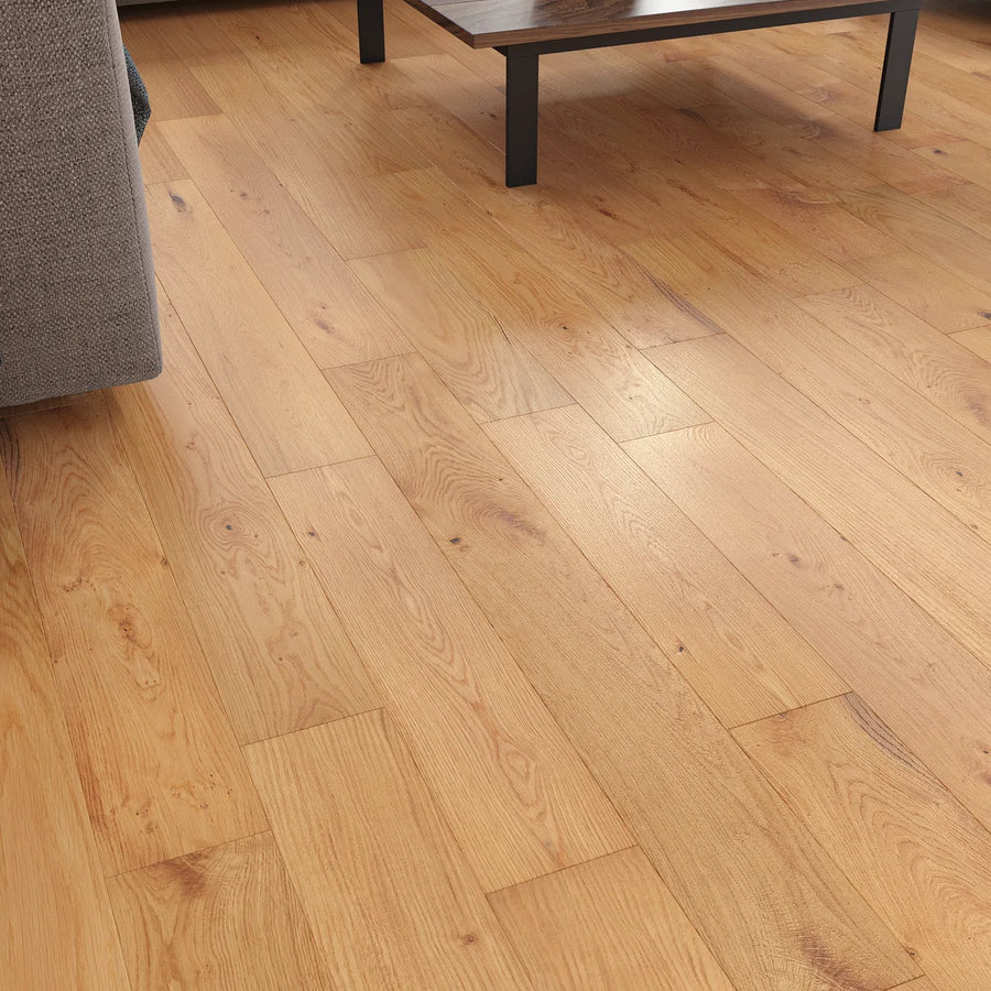 Kingsbarn Natural Oak Engineered Wood Flooring in a room setting