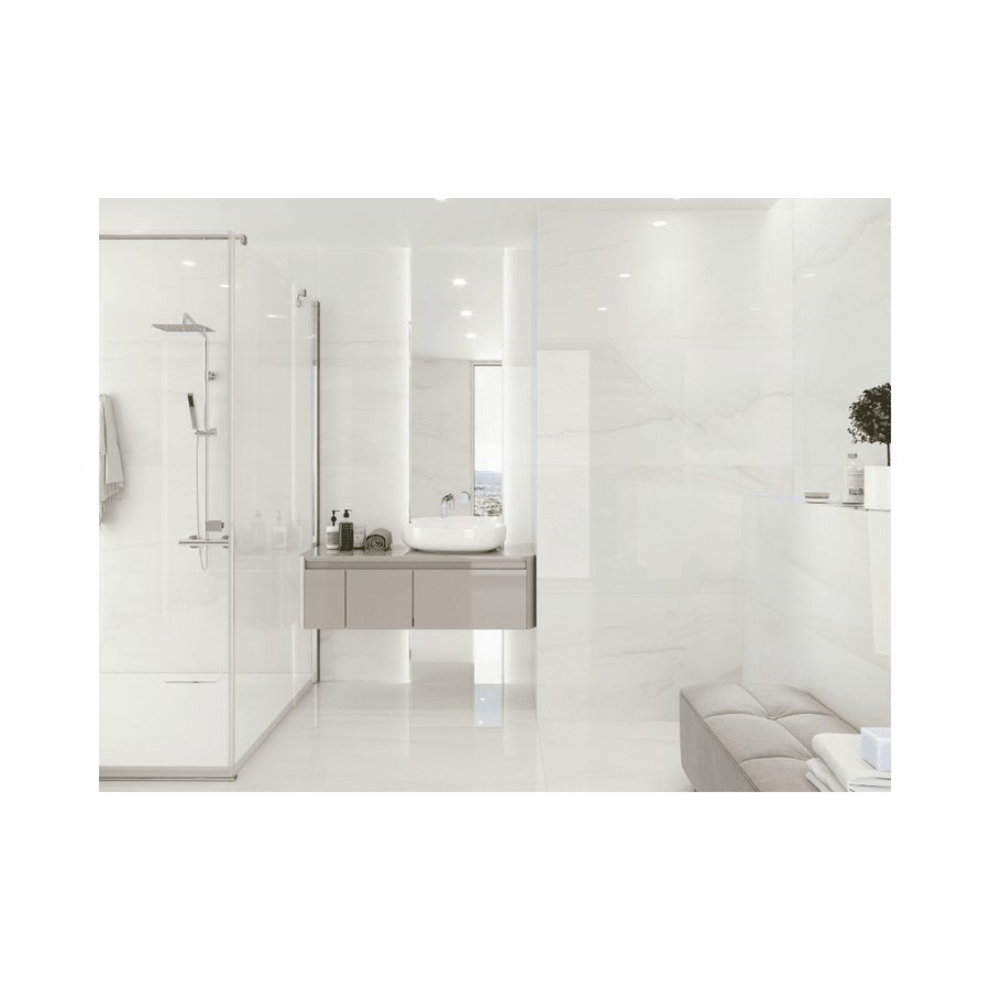 Cervino matt porcelain floor tile installed in a modern kitchen with stone texture