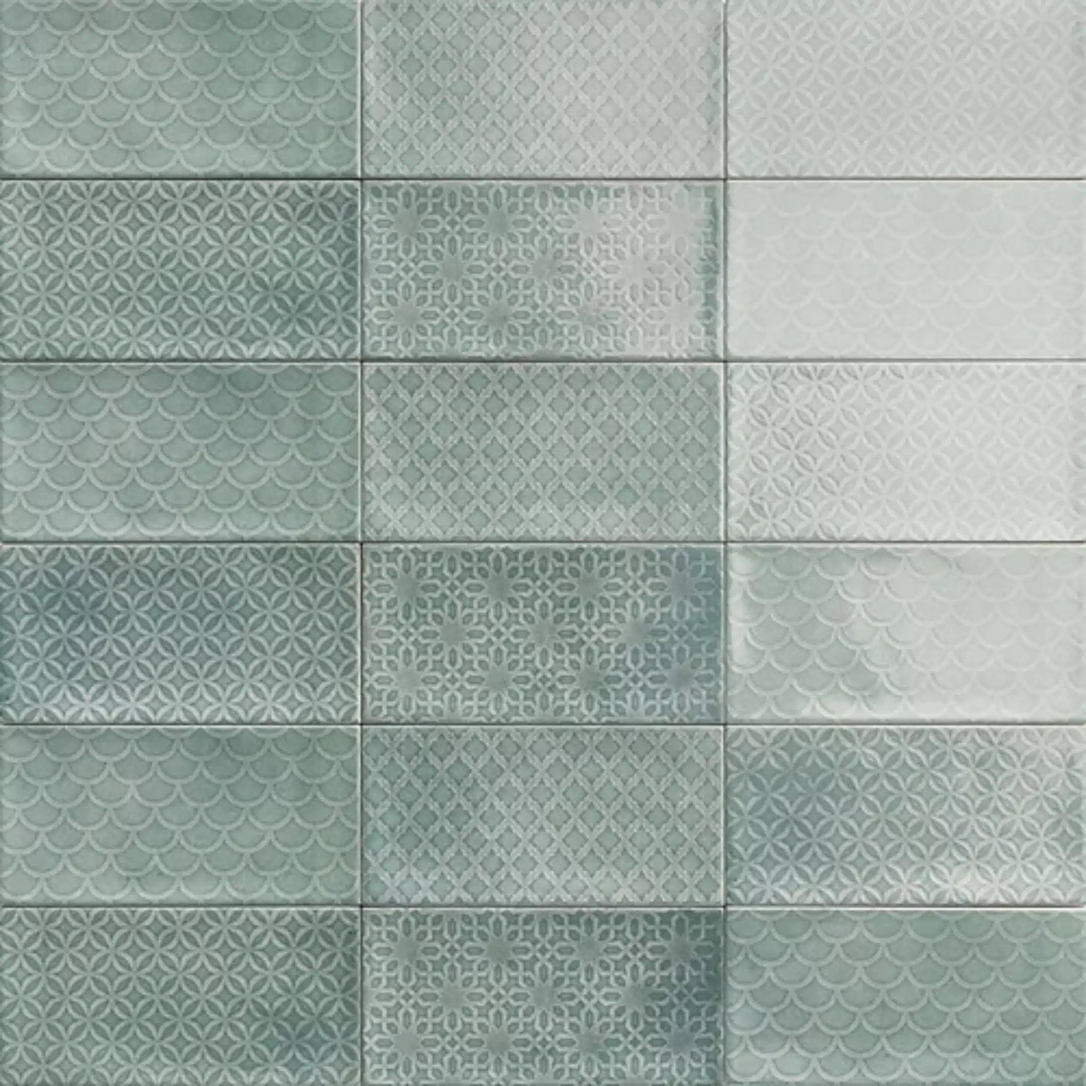 Chiswick Emerald Decor 100x200mm gloss tile