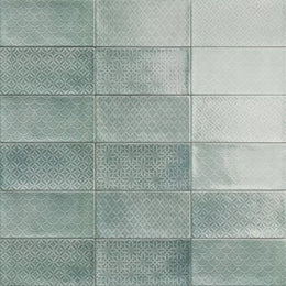 Chiswick Emerald Decor 100x200mm gloss tile