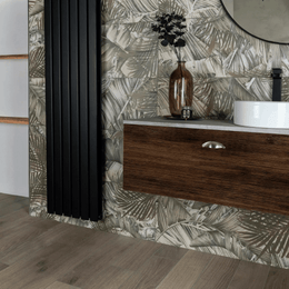Civic Roble Brown porcelain tiles showing natural wood effect