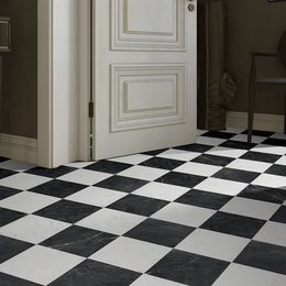 Nero Marquina marble effect porcelain tile