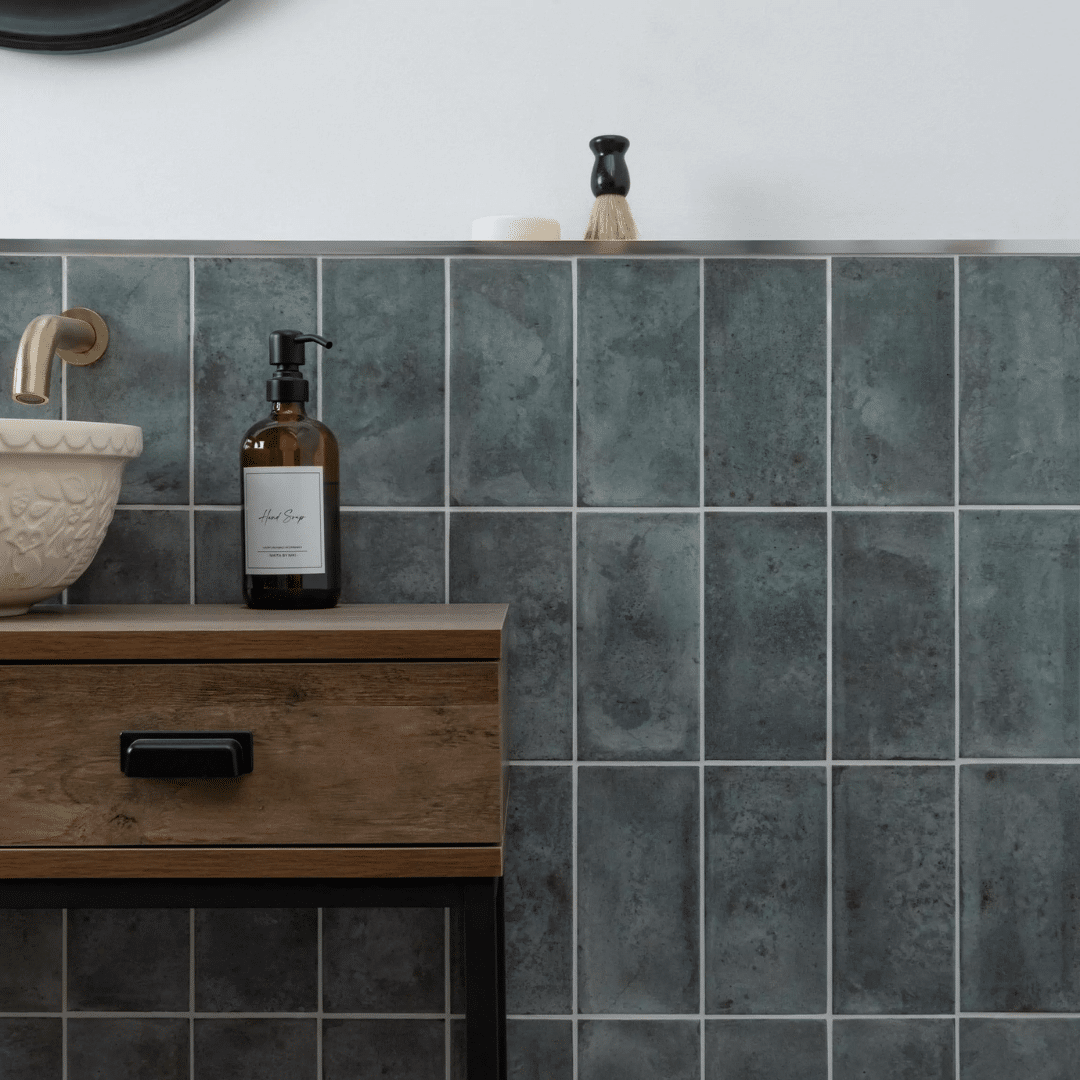 Stylish green metro ceramic tiles for indoor wall use