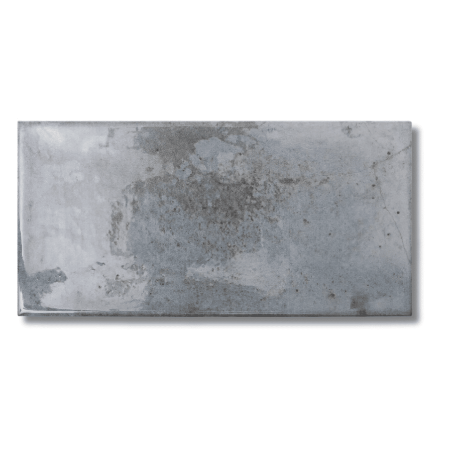 Gloss blue ceramic metro tile for stylish wall interiors