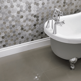 Coffee Stone hexagon brown mixed finish marble wall floor tile