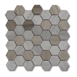 Brown marble hexagon mosaic tile for kitchen and bathroom