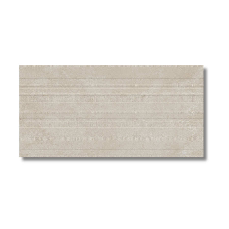 Cream stone effect porcelain tiles for modern wall and floor design