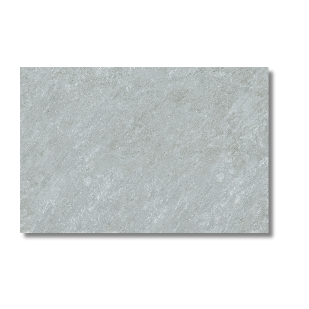 Outdoor driveway flooring with grey stone effect porcelain tiles