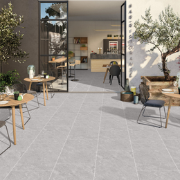 Crynton Gris grey stone effect porcelain outdoor floor tiles