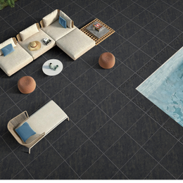 Crynton Nero black stone effect porcelain outdoor floor tiles