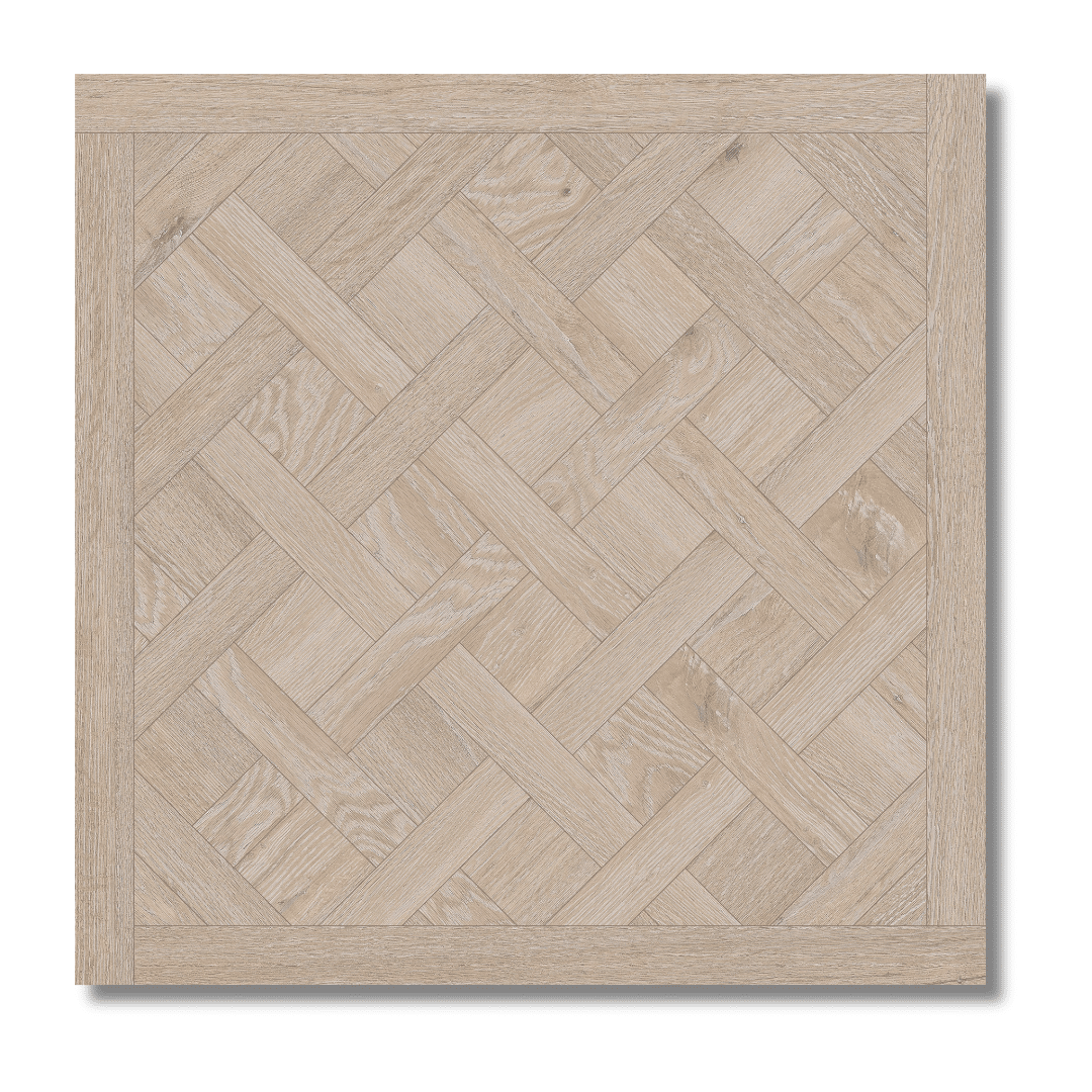 Polished brown wood look porcelain floor tile design