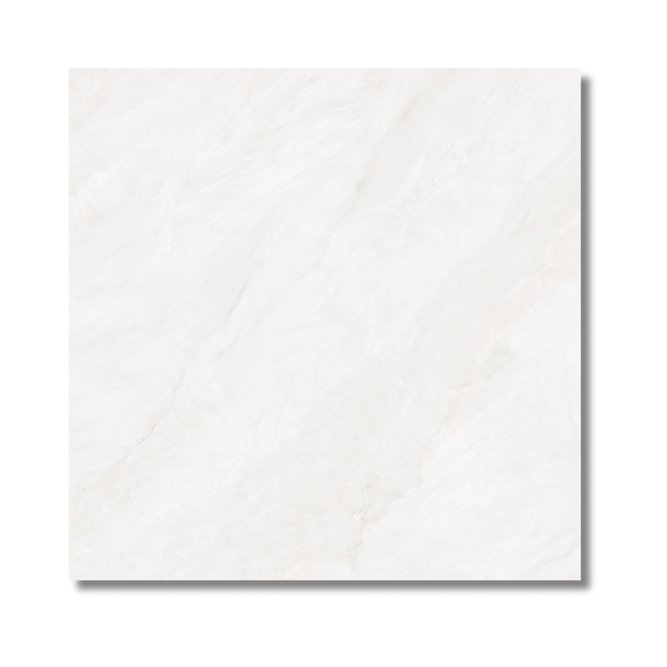 White polished porcelain floor tile