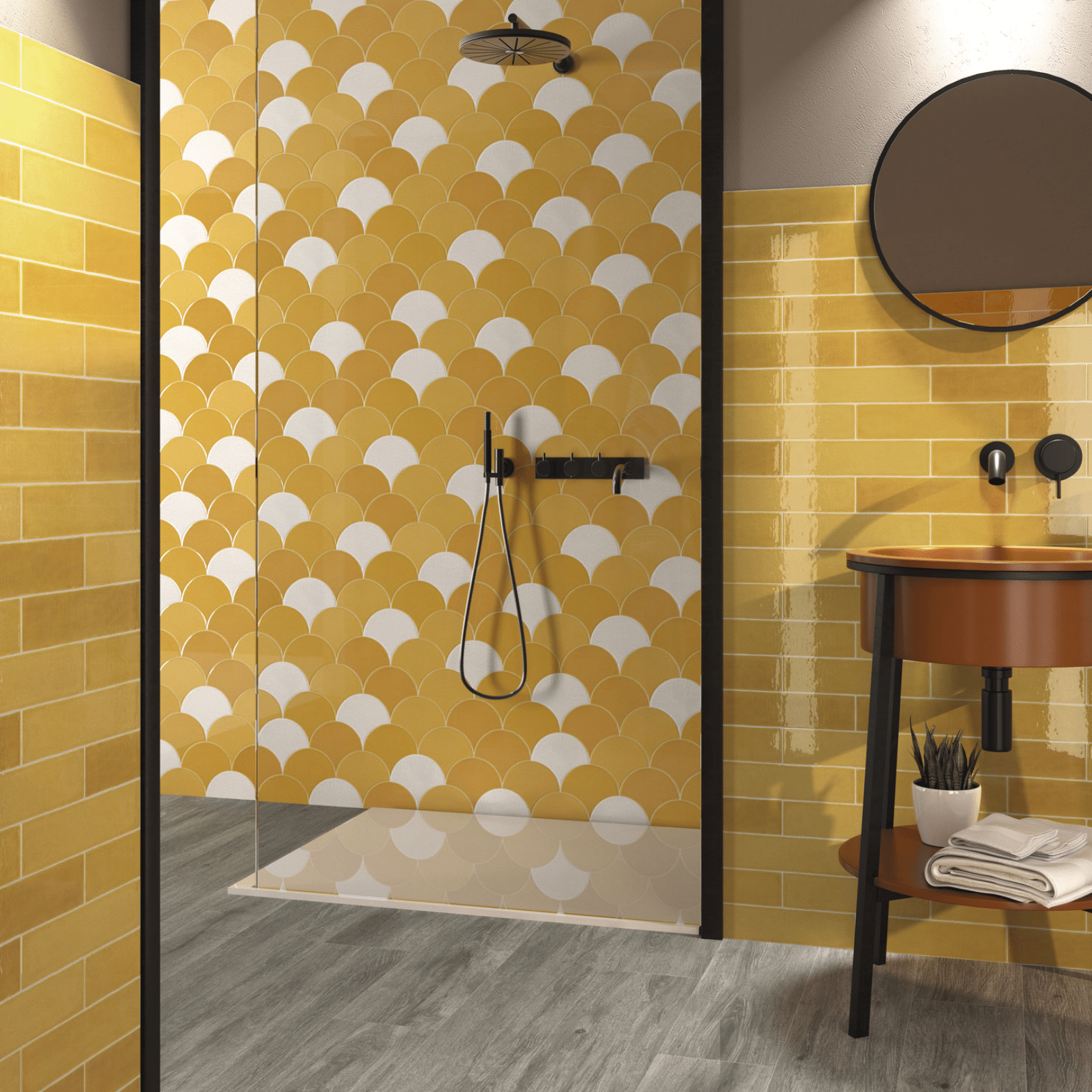 Decorative Mostaza wall tiles