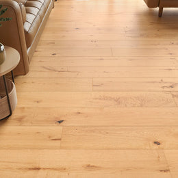 Ashbourne Natural Oak Engineered Wood Flooring in a room setting