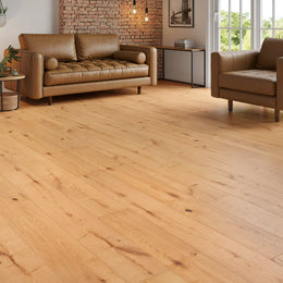 Ashbourne Natural Oak Engineered Wood Flooring in a room setting