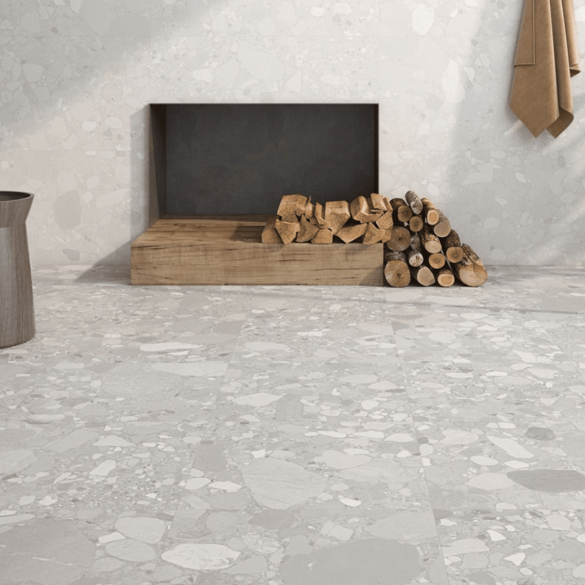 Rectified Denver Perla tile close-up