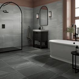 Durable Derwent Dark Grey wall and floor tiles