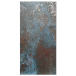 Porcelain tile with azul blue metallic design and a polished finish. 600x1200 Metalic Metal Effect Porcelain Tile - Main