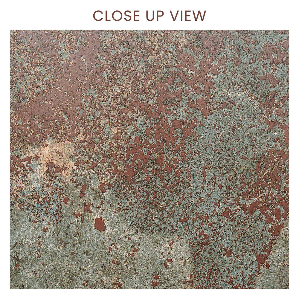 Close-up of Plutonic Teal Green metallic surface