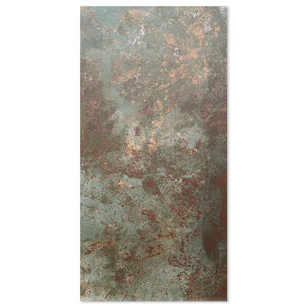 Plutonic Teal Green metallic porcelain tile face
