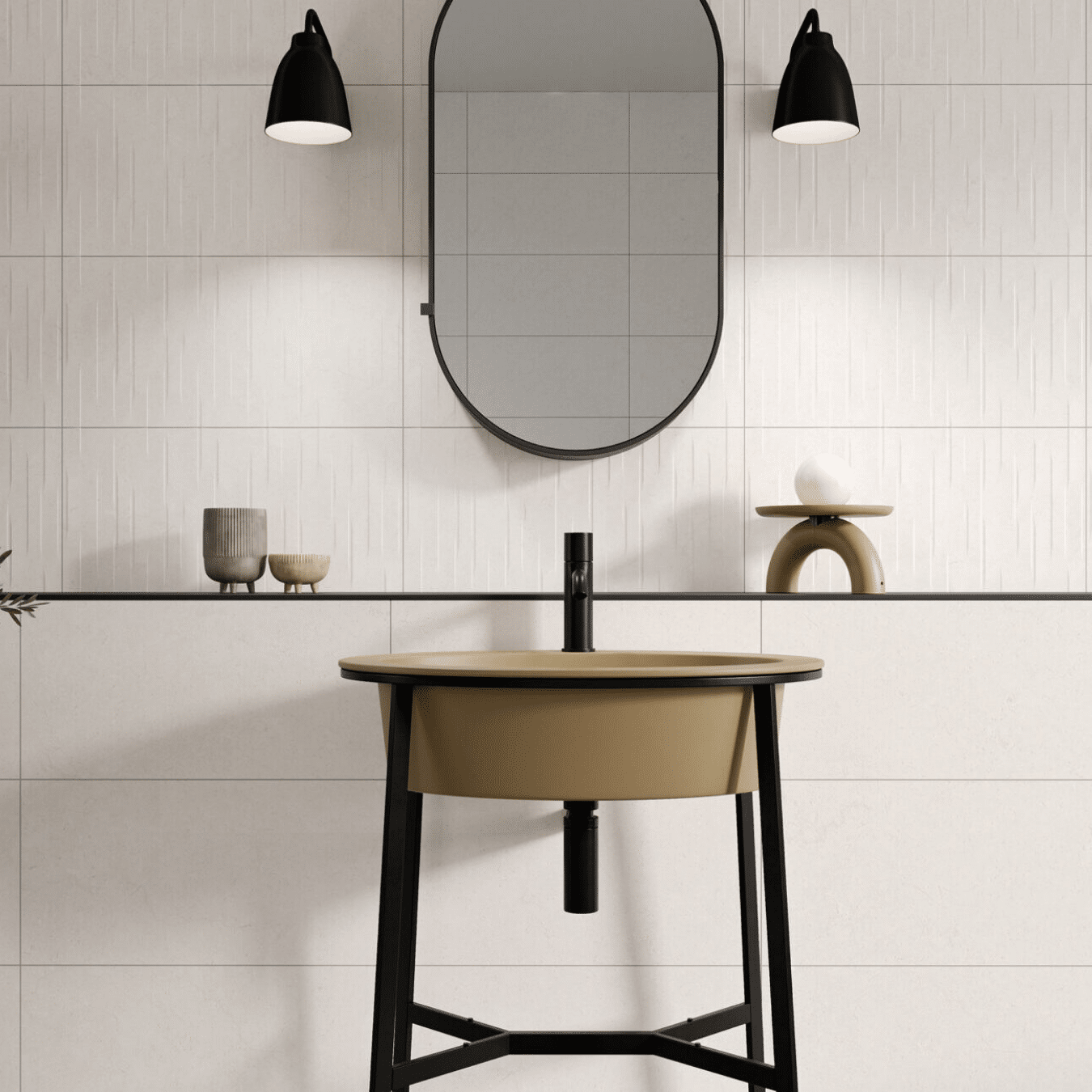 Elegant Dual White tiles for walls and floors