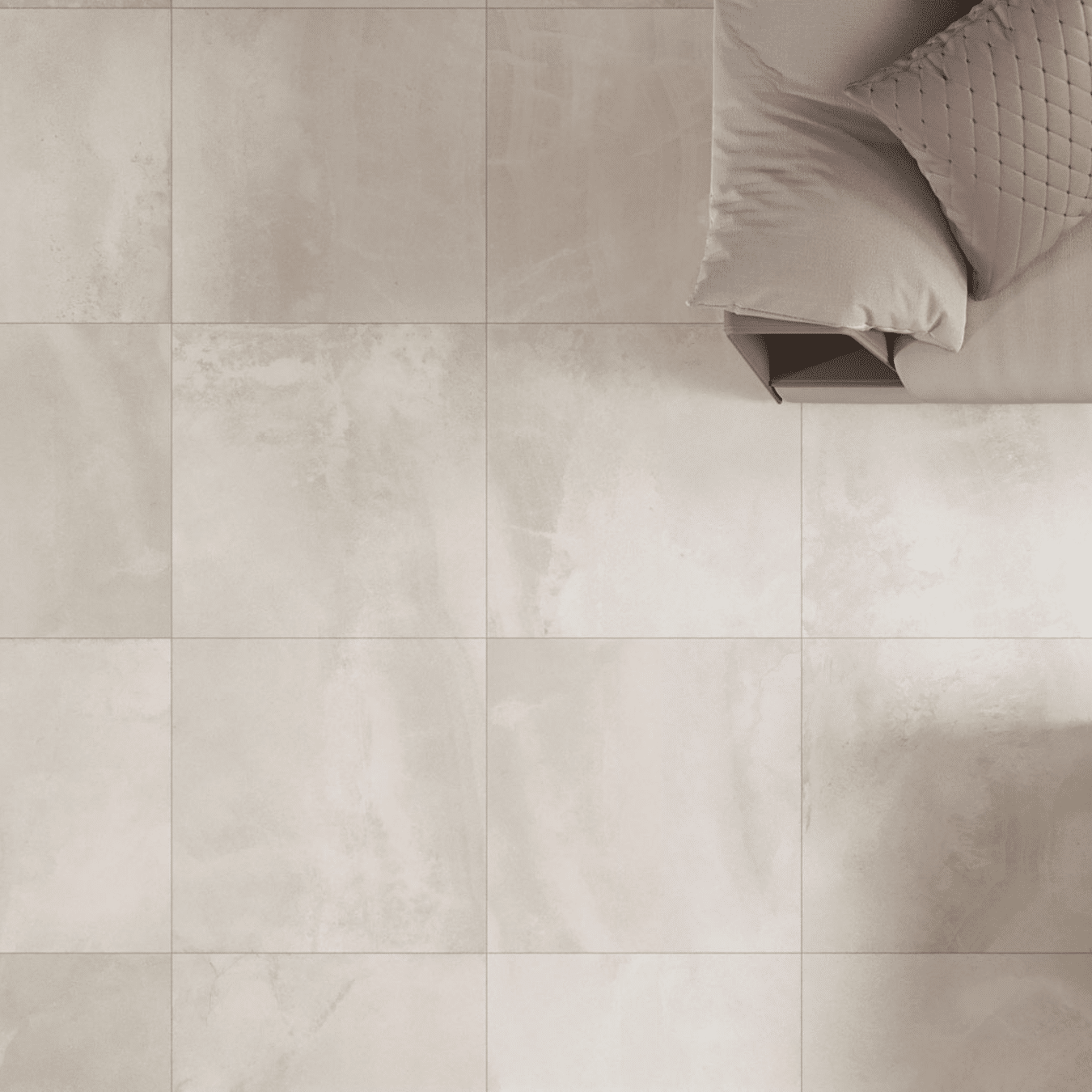 Durango Ivory porcelain tiles with stone texture finish