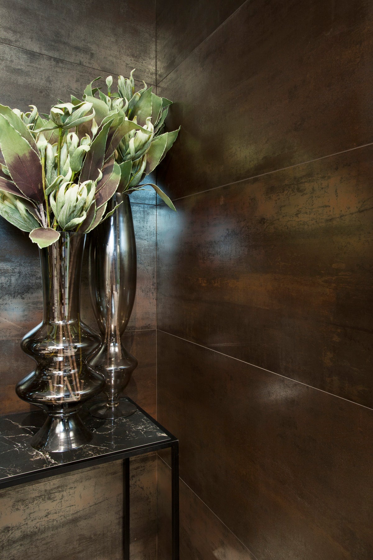 Corten A Brown rusted metal effect porcelain tile