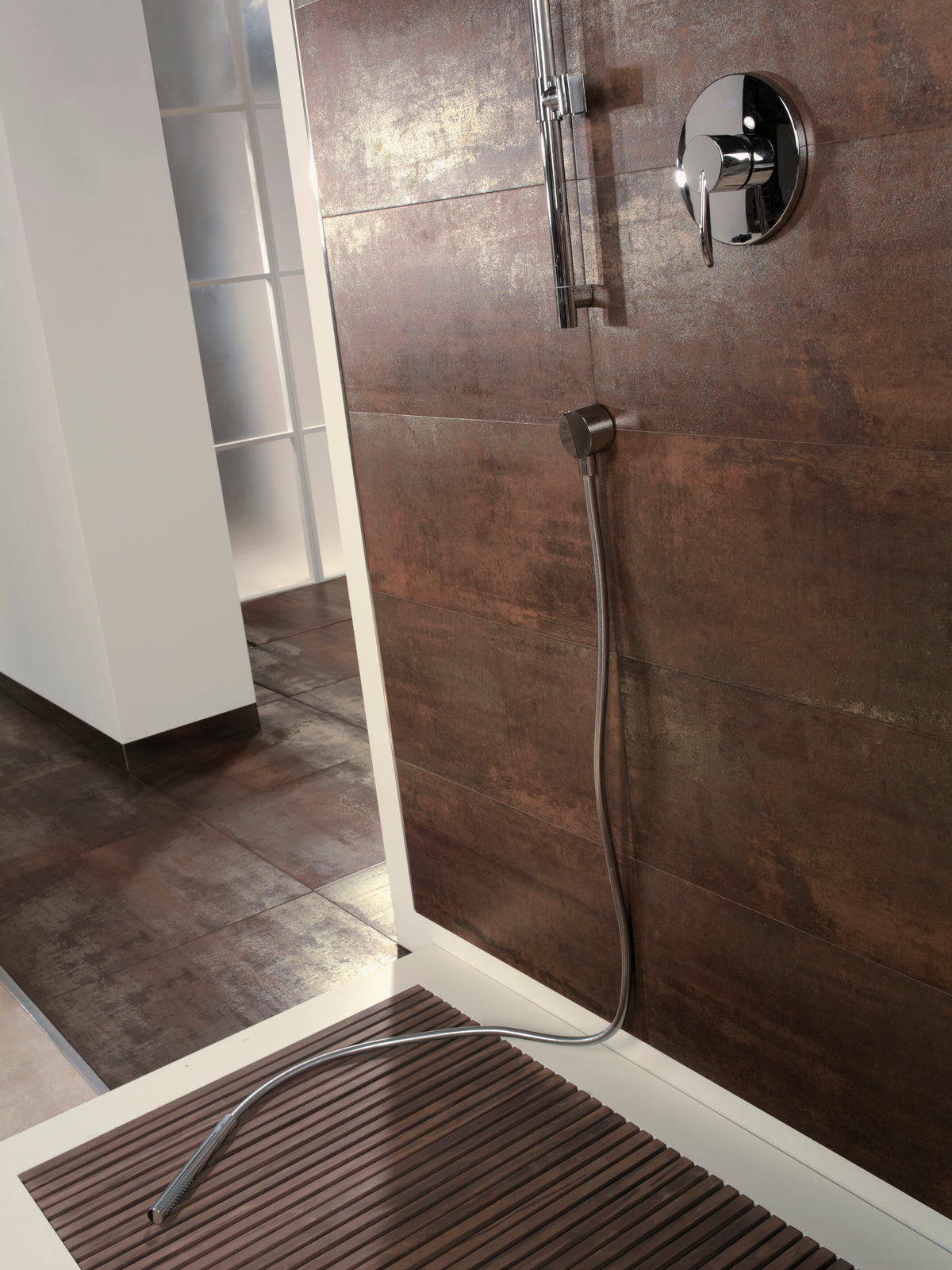 Corten A Brown matt porcelain tile surface