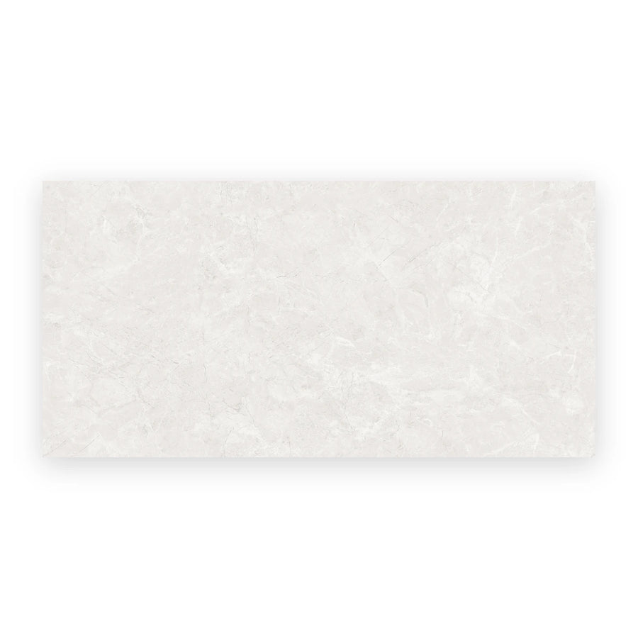Modern wall and floor with Bianco porcelain marble tiles