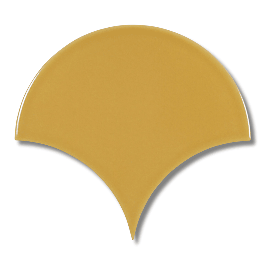 ESCAMAS DYNAMIC Mostaza glossy tiles
