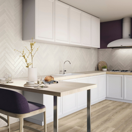 Brown SPC wood look tiles for modern floor design