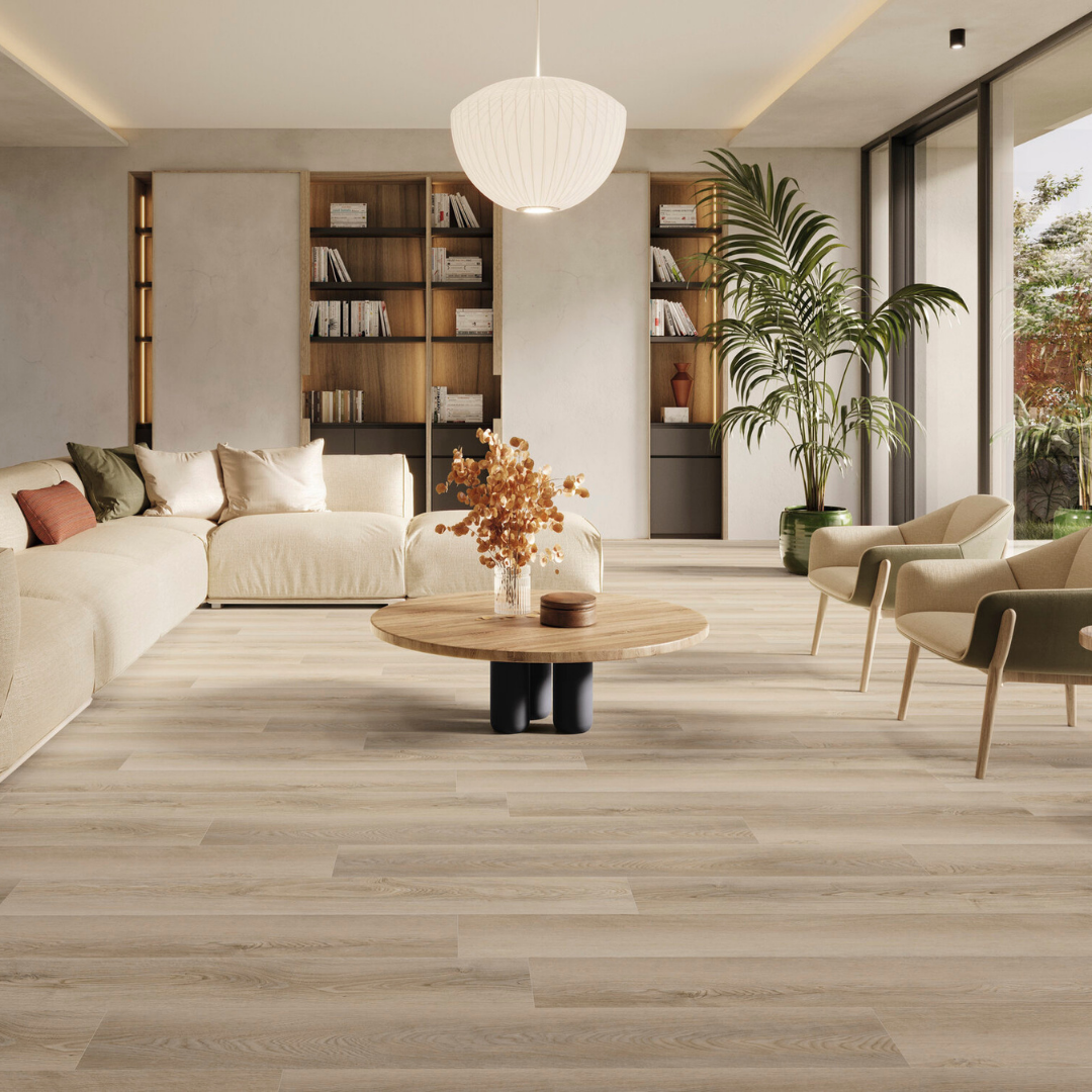 SPC wood look floor tiles with Matt finish design