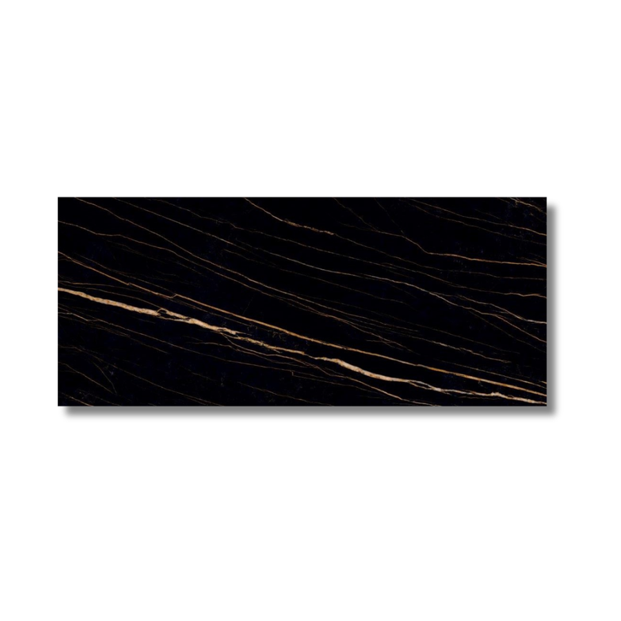 Luxury black porcelain marble tiles for wall and floor interiors