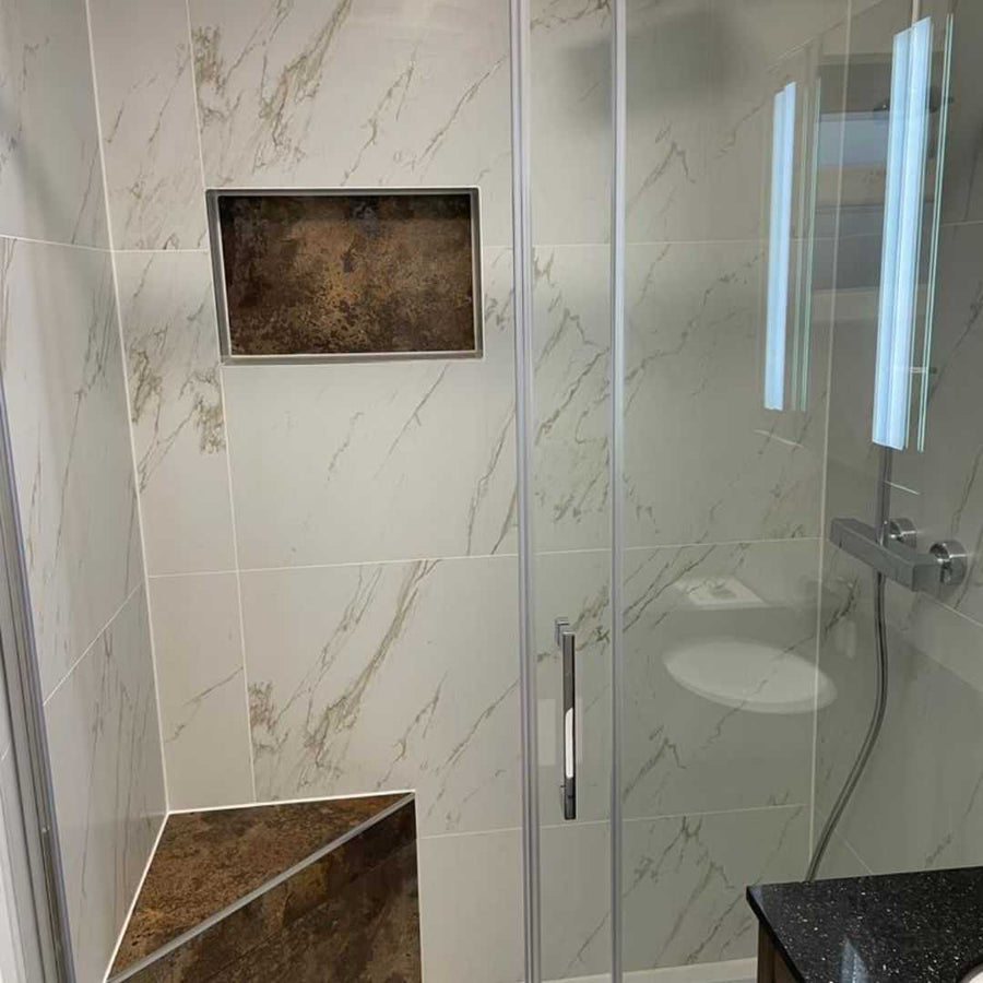 Elegant Carrara Grande White 600X1200 Carving Marble Porcelain Tile - Real 2