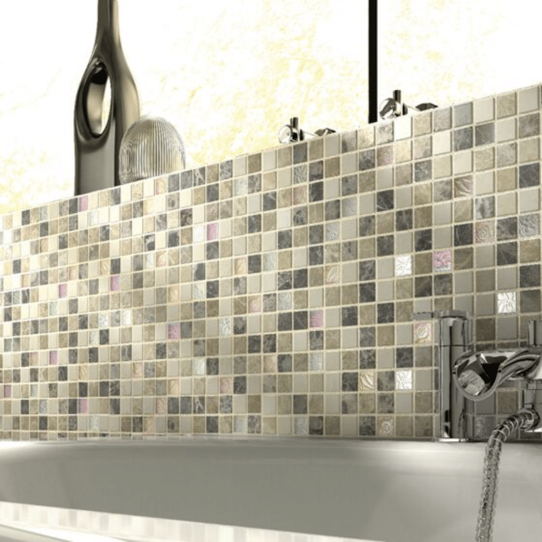 Emperador Cream glass stone mosaic tile for kitchen walls