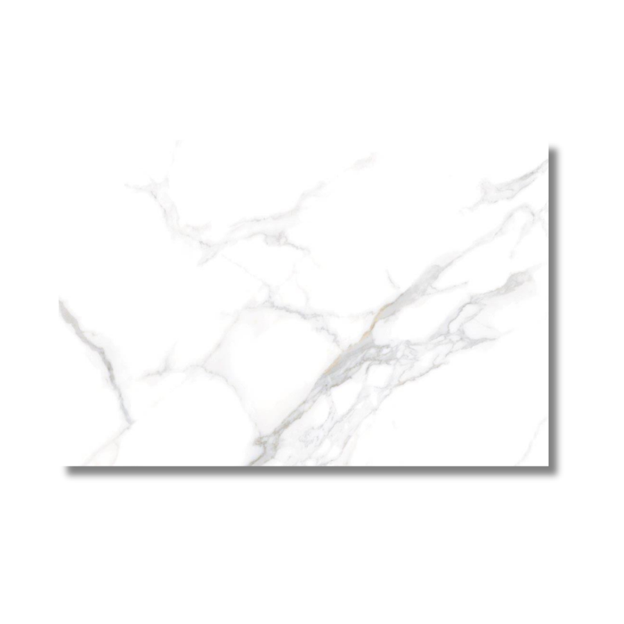 White porcelain marble effect tiles for wall and floor design