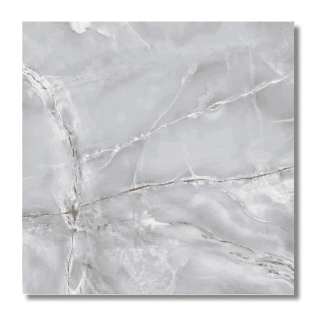 Pearl marble effect porcelain tiles in matt finish