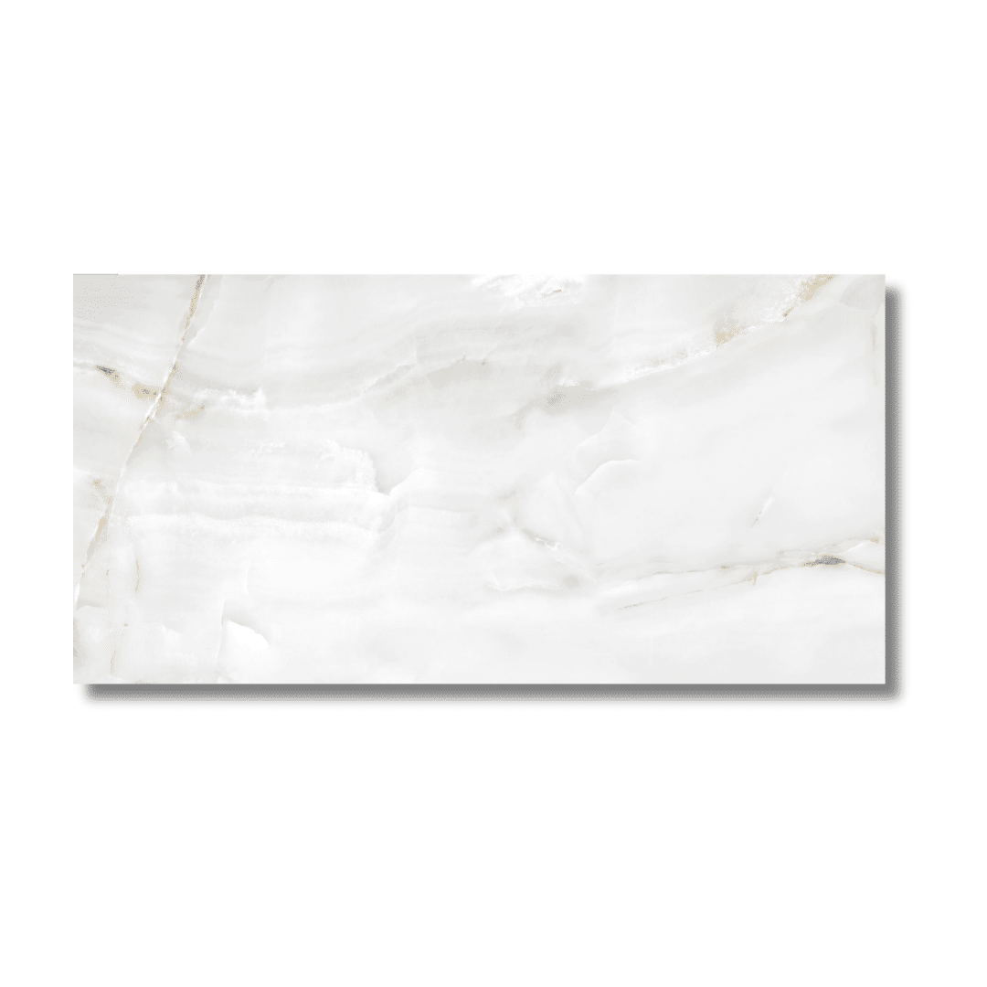 Elegant porcelain tiles with white matt finish for interiors