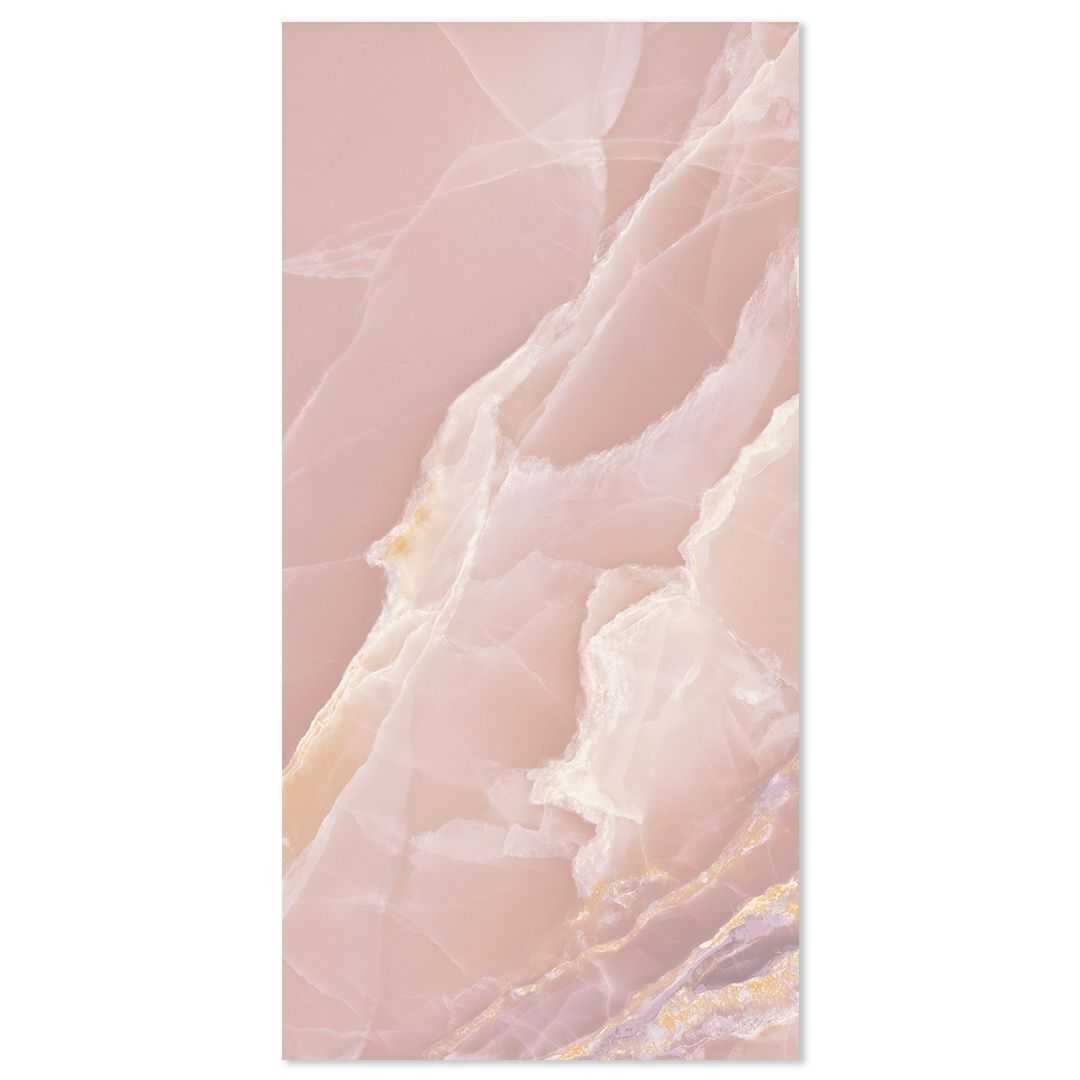 Ethereal Onyx Rose Pink 600X1200 Polished Porcelain Tile - Real
