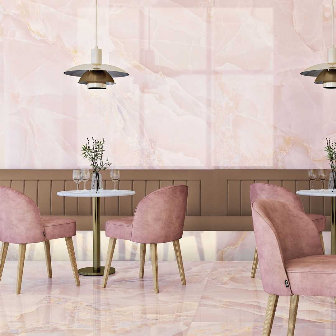 Ethereal Onyx Rose Pink 600X1200 Polished Porcelain Tile - Render 2
