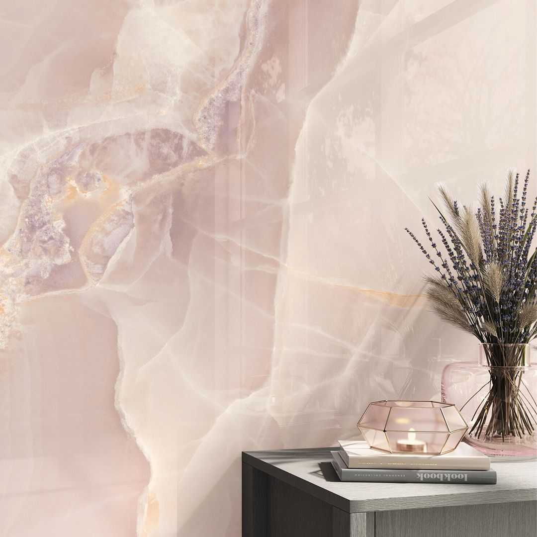 Ethereal Onyx Rose Pink 600X1200 Polished Porcelain Tile - Render