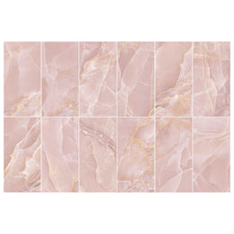 Ethereal Onyx Rose Pink 600x1200 Polished Onyx Effect Porcelain Tile - All Face