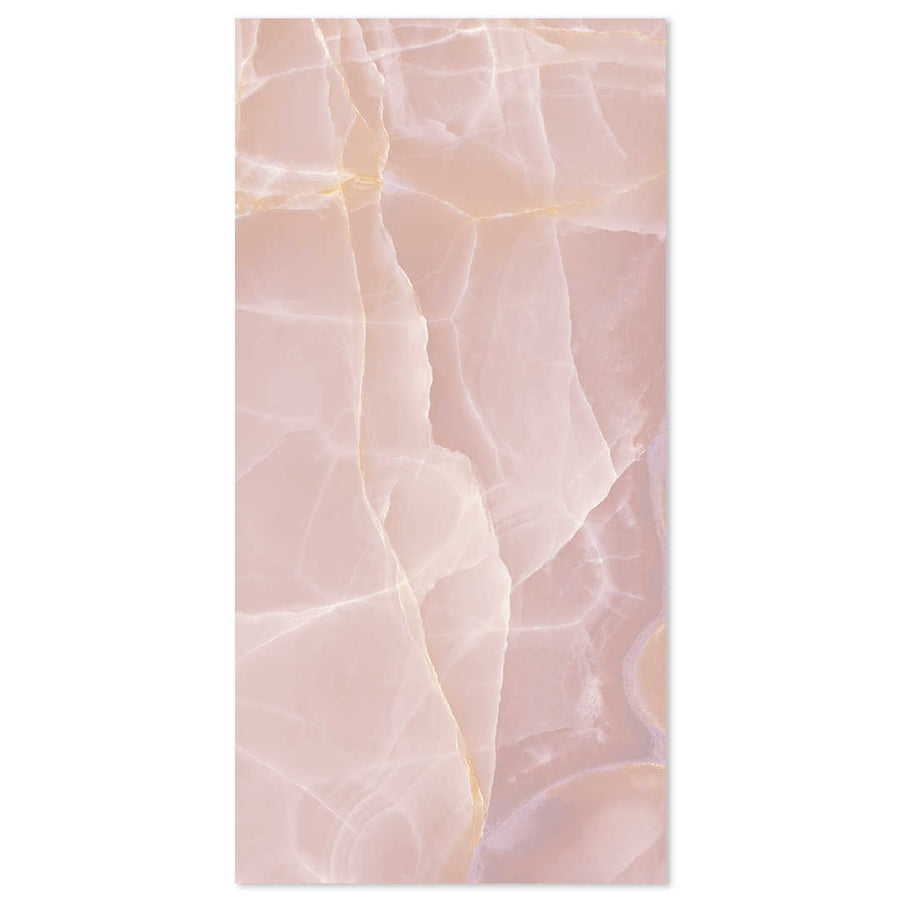 Ethereal Onyx Rose Pink 600x1200 Polished Onyx Effect Porcelain Tile - Main