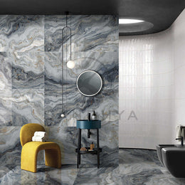 Exotic Blue 600x1200 Polished Onyx Effect Porcelain Tile - Render