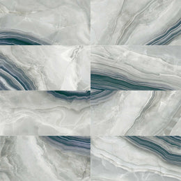 Exotic Onyx Blue Polished Onyx Effect Porcelain Tile